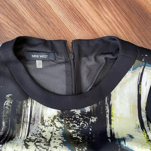 NWT Nine West Peacock Combo Dress Size 4 - Picture 3 of 4